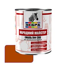 Емаль Zebra Народний Майстер ПФ-266 585 лісовий горіх 0,25 кг - фото
