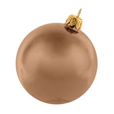 Ялинкова іграшка скляна ручної роботи "Недекорована" Orbital 6 см какао опал - фото