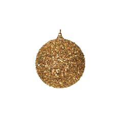 Игрушка на елку шар BonaDi 787-471 10 см золотая - фото