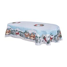 Скатерть новогодняя гобеленовая Limaso ZERMAT OVAL-276 160*276 см - фото
