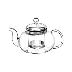 Чайник заварочний скляний Wilmax 888815 з фільтром 1200 мл - фото