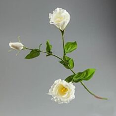 Штучна квітка Еустома силіконова 006FR-1/white 85 см - фото