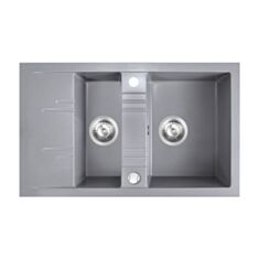 Кухонная мойка Ferro Mezzo II DRGM3/48/79GA 79*48 см серая - фото