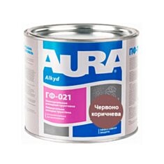 Грунтівка антикорозійна Aura ГФ-021 червоно-коричнева 0,9 кг - фото