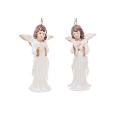 Игрушка на елку керамическое ангел БД 797-353 9,5см 2 дизайна - фото