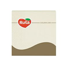 Серветки паперові Ruta 20 шт 33*33 см шампань - фото
