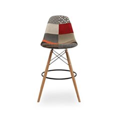 Стілець барний пластмасовий AC-016WH петчворк - фото