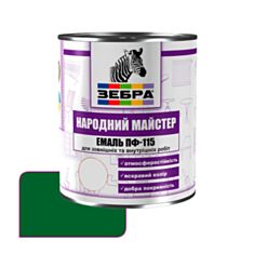 Емаль Zebra Народний Майстер ПФ-115 536 зелена смерека 0,25 кг - фото