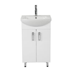 Тумба Aqua Rodos Vita біла з умивальником Evita 50 см - фото