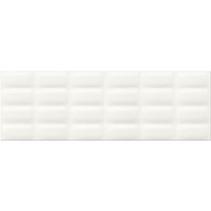 Плитка для стін Opoczno Vivid White Glossy pillow 25*75 см - фото