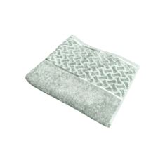 Рушник махровий Luzz Towel з бордюром 50*90 см світло-зелений - фото