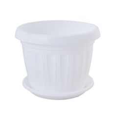 Горшок Алеана Терра с подставкой 30*23 см белый - фото