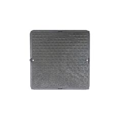 Люк каналізаційний Сезим полімерний із запірним пристроєм 1 т 680*680 мм чорний - фото