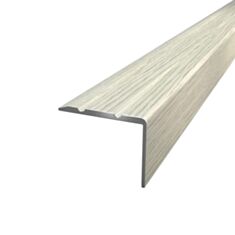 Поріг алюмінієвий Алюсервіс ПАС-1082 сходовий рифлений ламінований 23,5*19 мм 2,7 м дуб глазго - фото