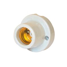 Патрон 65-02-43 E27 керамічний накладний білий - фото