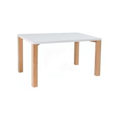 Стіл обідній дерев'яний Egon білий - фото