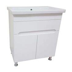 Тумба Respect-M Allet At1-80 белая с умывальником Неми 80 см - фото