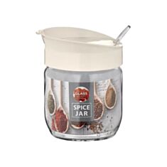 Банка Vittora з ложкою 425 мл біла - фото