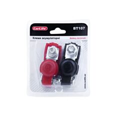 Клеммы аккумуляторные CarLife BT107 с резиновым покрытием 2 шт - фото