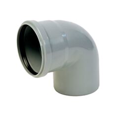 Коліно каналізаційне Інсталпласт внутрішнє 90° 110 мм - фото