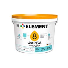 Фасадна фарба Element 8 2,5 л білий - фото