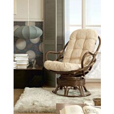 Кресло оборотное с подушкой 0501 Calamus Rotan - фото