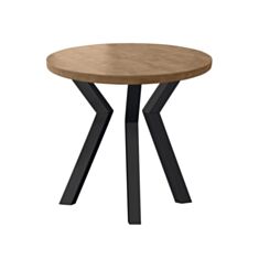 Стол обеденный Металл-Дизайн Свен-3 80 см дуб античный/черный - фото