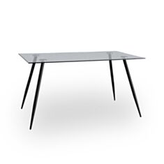 Стіл обідній скляний Nino 140*80 чорний - фото