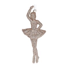 Іграшка на ялинку Балерина BonaDi 788-159 14 см шампань - фото