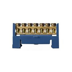 Шина нулевая АСКО-УКРЕМ 97-09-001 с изолятором на DIN-рейку 7 отверстий - фото