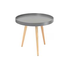 Столик журнальний дерев'яний Tray T2 сірий/дуб - фото