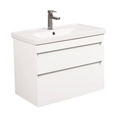 Тумба Aqua Rodos Вінтаж консольна біла з умивальником Frame 80 см - фото