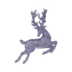 Іграшка на ялинку Олень BonaDi 788-922 13 см лаванда - фото