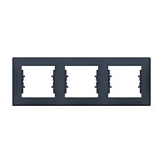 Рамка трехместная Schneider Electric Sedna SDN5800570 графитовая - фото