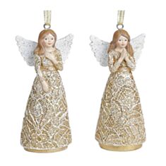 Игрушка на елку Ангел BonaDi 218-828 11 см 2 дизайны - фото