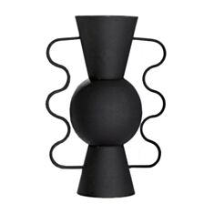 Ваза Gilde 56161 Brocca 11*20*28 см черная - фото
