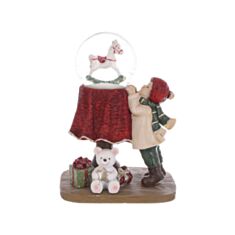 Статуетка Хлопчик з конячкою Bona Di з водяною кулею 890-155 12,5*16 см - фото