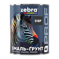 Емаль-ґрунт Zebra PROF 1118 018P темно-сіра 2,5 кг - фото