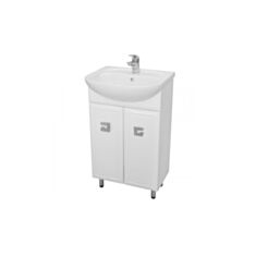 Тумба Aqua Rodos Мобис напольная 50см белая с умывальником Nova - фото