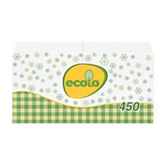 Серветки паперові Ecolo одношарові 450 шт - фото