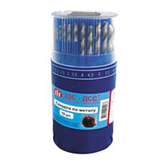 Набір свердел по металу Промінструмент 31493 Р6М5 1-10 мм 19 шт - фото