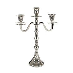 Подсвечник алюминиевый Home Trends 875-001 3-х рожковый 33 см - фото