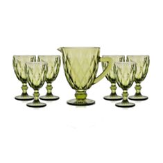 Набір для напоїв Olens Смарагд 34215-8-1 7 шт зелений - фото