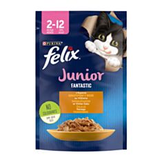 Корм для кошенят Felix Fantastic Junior з куркою в желе 85 г - фото