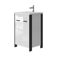 Тумба Ювента Brooklyn Br-55 чорна без умивальника 55 см - фото