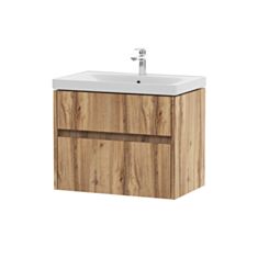 Тумба підвісна Respect-M Nerro ТП-2 70 з умивальником Sava 70 см Дуб тахо - фото