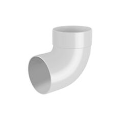 Відвід труби Rainway одномуфтовий 87° 75 мм білий - фото