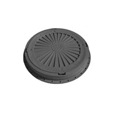 Люк каналізаційний Сезим А15 полімерний до 3 т чорний - фото