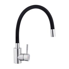 Змішувач для кухні Kroner KRP Edelstahl Klassisch-ESG035BLK рефлектор - фото