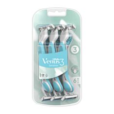 Бритва одноразова Gillette Venus 3 Sensitive 3 леза 6 шт - фото